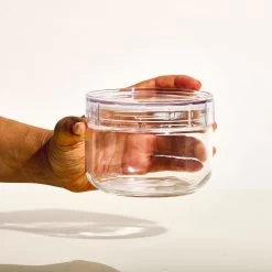 Cellarmate Charmy Clear Storage Jars — Short -Cooking Tools Store cellarmate charmy clear storage jars short equipment japan gold large 600ml 406139