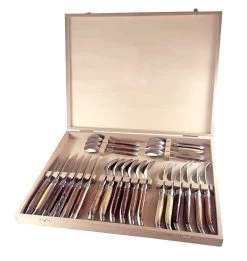 Goyon 24 Piece Cutlery Set Laguiole Avantage - Wooden Handles