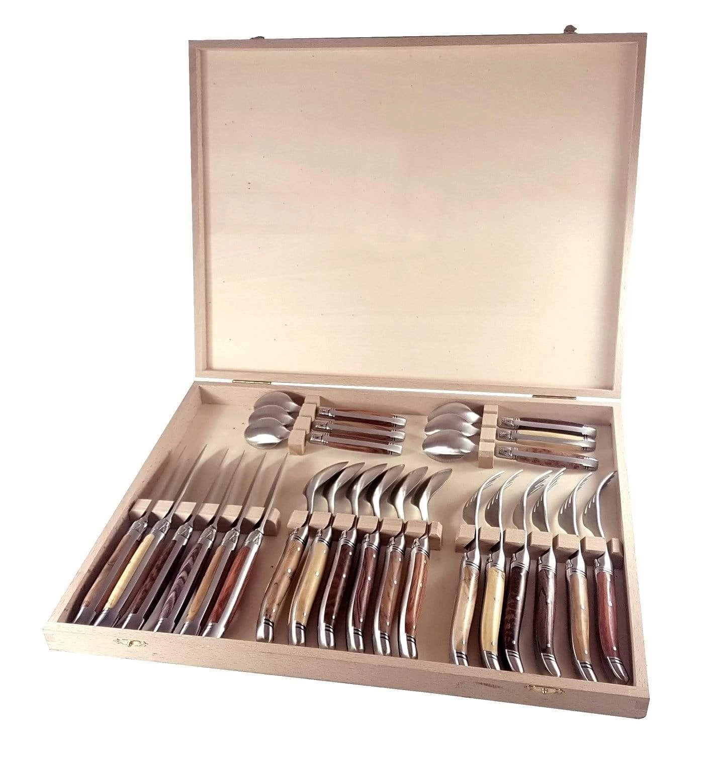 Goyon 24 Piece Cutlery Set Laguiole Avantage - Wooden Handles 3 Goyon 24 Piece Cutlery Set Laguiole Avantage - Wooden Handles