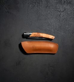 Goyon Juniper Wood Le Thiers Pirou Folding Knife With Leather Pouch And Box -Cooking Tools Store goyon juniper wood le thiers pirou folding knife with leather pouch and box goyon 28381578264633
