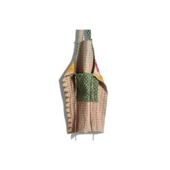 J. Catma Upcycled Kantha Apron — Green & Yellow Color Way