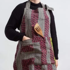 J. Catma Upcycled Kantha Apron — Black Color Way -Cooking Tools Store j catma upcylcled kantha apron black navy colorway j catma 28527409397817