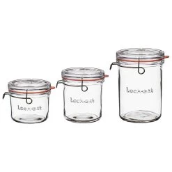 Lock Eat By Luigi Bormioli Frigo Jars - Set Of 3