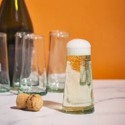 Marrakesh Recycled Champagne Glasses — Set Of 6 -Cooking Tools Store marrakesh recycled champagne glasses set of 6 housewares alcantara frederic 726325