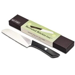 Milk Street Kitchin-tan™ Serrated Japanese-Style Utility Knife -Cooking Tools Store milk street kitchin tan serrated japanese style utility knife equipment milk street 308235