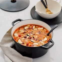 Milo By Kana 5.5-Quart Enameled Dutch Oven — Glossy Black -Cooking Tools Store milo by kana 55 quart enameled dutch oven glossy black equipment milo by kana 300221