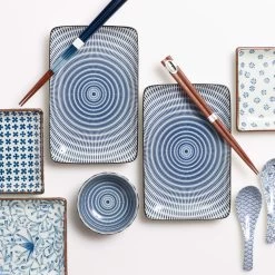 Miya Company Blue & White Soup Spoon Set -Cooking Tools Store miya company blue white soup spoon set miya company 28227165061177