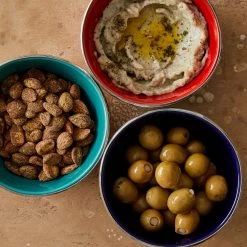 Moroccan Glazed Bowls With Silver Trim - Set Of 3 -Cooking Tools Store moroccan glazed bowls with silver trim set of 3 bowls verve culture 619389