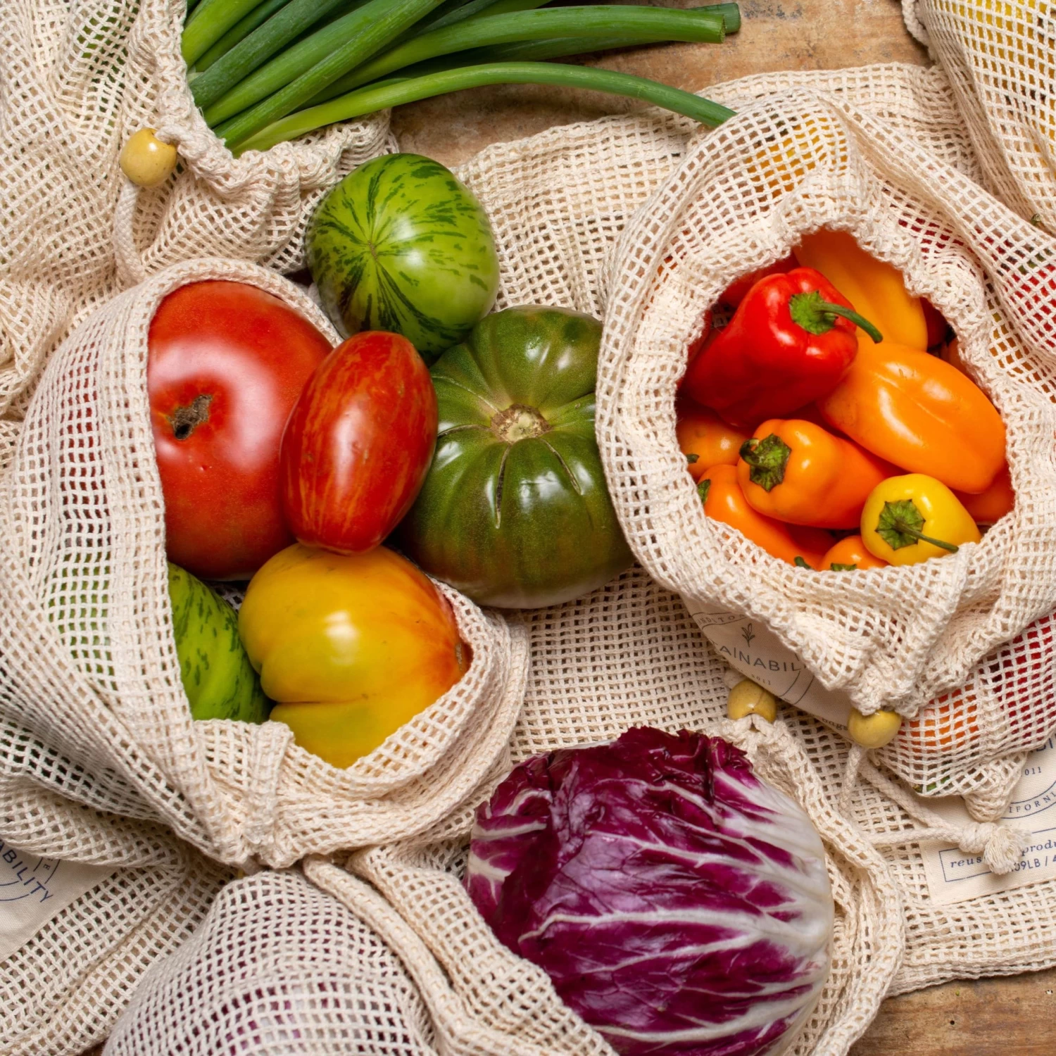 SandStone And Sage Organic Cotton Produce Bags – 7-Piece Set 4 SandStone And Sage Organic Cotton Produce Bags – 7-Piece Set - Image 2