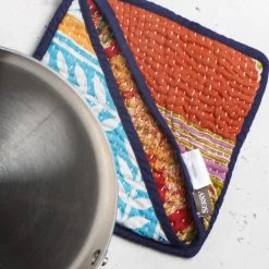 Serrv International Upcycled Kantha Pot Holder -Cooking Tools Store serrv international upcycled kantha pot holder soft goods serrv international 524910