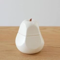 Ttyokzk Poire (Pear) Sugar Jar -Cooking Tools Store ttyokzk poire pear sugar jar housewares jewel japan white 565768