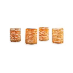 Verve Culture Handblown Glasses — Set Of 4 -Cooking Tools Store verve culture handblown glasses set of 4 verve culture orange 28315712389177