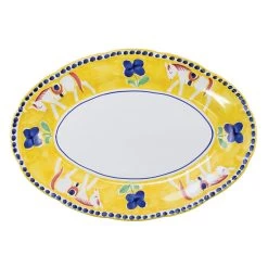 Vietri Campagna Collection Oval Platter -Cooking Tools Store vietri campagna collection oval platter serving platters vietri cavallo horse 786627