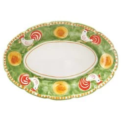 Vietri Campagna Collection Oval Platter -Cooking Tools Store vietri campagna collection oval platter serving platters vietri gallina rooster 734950