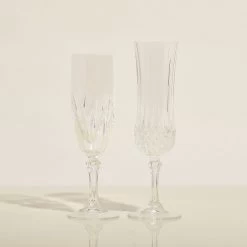 Vintage Champagne Flutes — Set Of 2