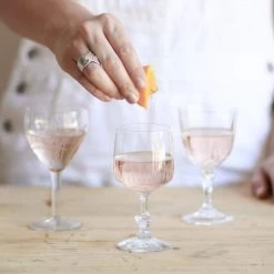 Vintage French Wine Large Glass Eclectic Pair -Cooking Tools Store vintage french wine large glass eclectic pair housewares elsie green 399838