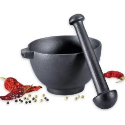 Zassenhaus Large Cast-Iron Mortar And Pestle